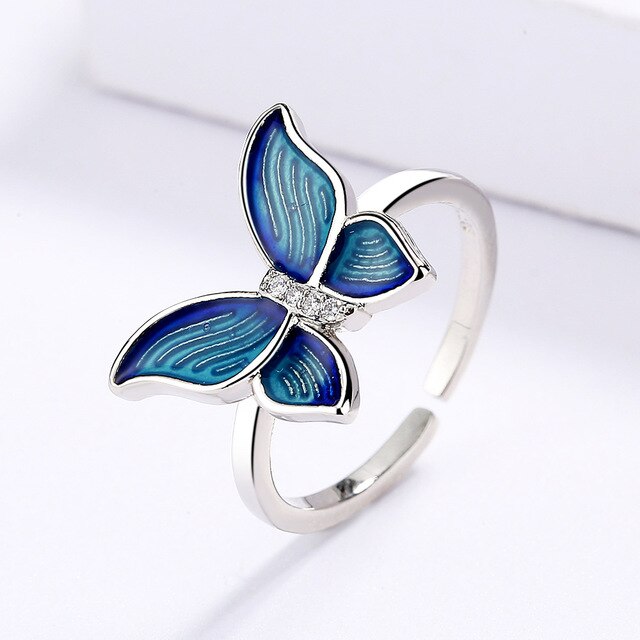 Micro-Enamel Butterfly Necklace