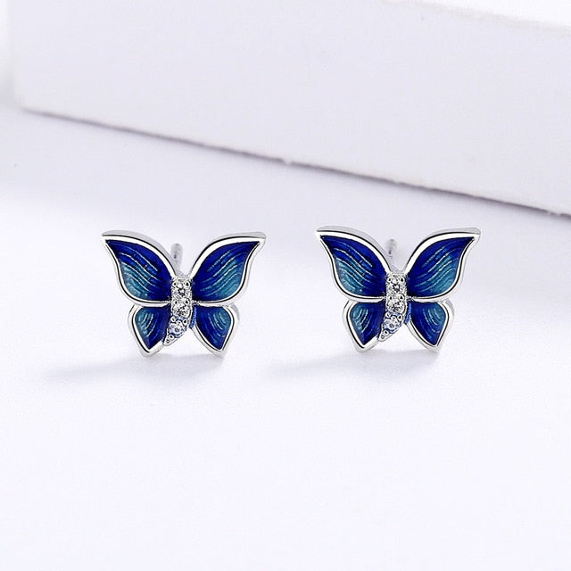 Micro-Enamel Butterfly Necklace