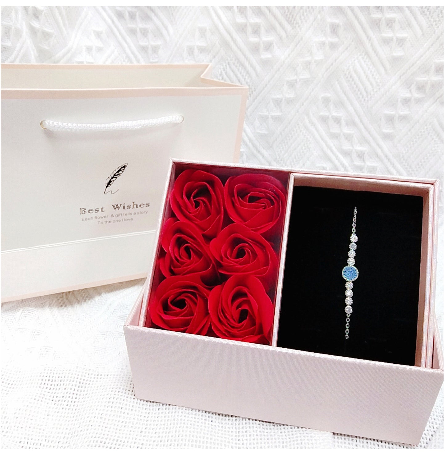 Rose Gift Box Necklace Jewelry Box