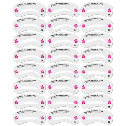 12Styles Reusable DIY Eyebrow Stencil Set