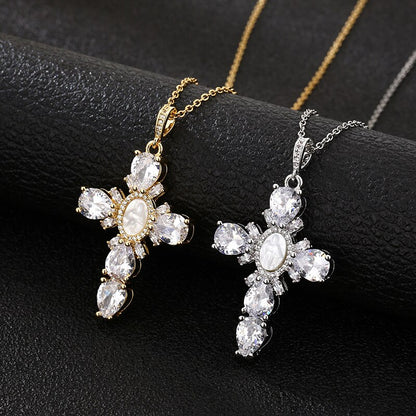 Cross Crystal Necklace