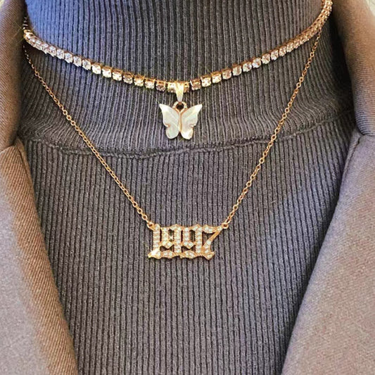 Birth Year Number Necklace