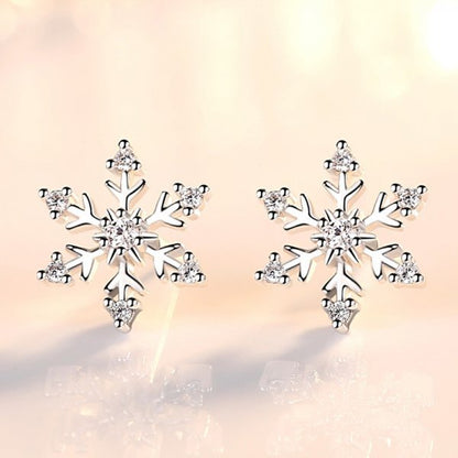 Christmas Snowflake Stud Earrings