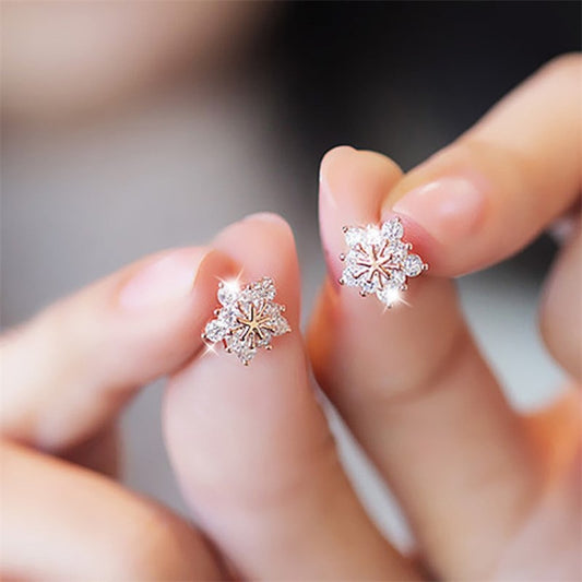 Christmas Snowflake Stud Earrings