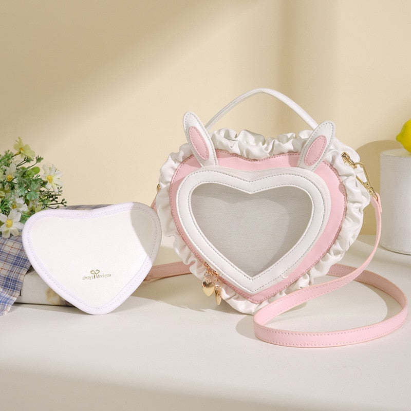 Kawaii Bunny Ears Heart Shape Bag