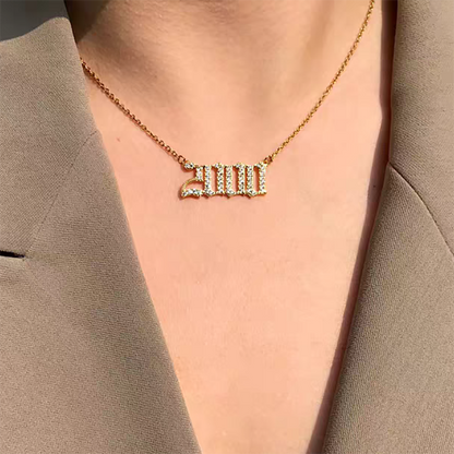 Birth Year Number Necklace